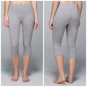 Grey Crop Leggings Lululemon Seamlessly Street